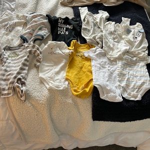 Bundle of short and long sleeve onesies